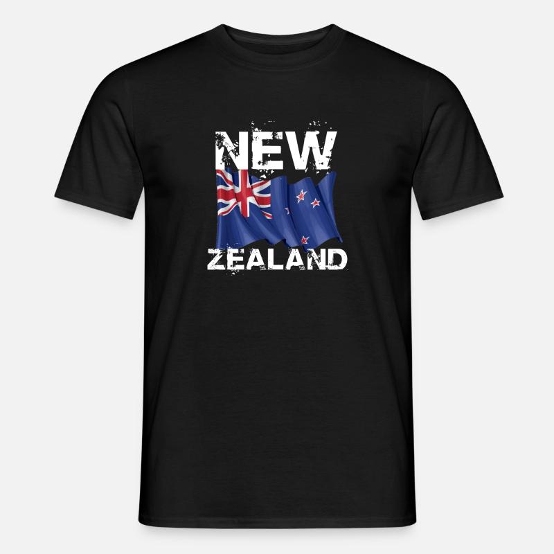 Neuseeland - Männer T-Shirt - Schwarz