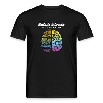 Ja, es ist alles in meinem Kopf Multiple Sklerose drucken, - Männer T-Shirt - Schwarz - Vorne - AI Model Male 178 light (178cm)