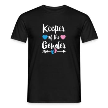 Keeper Of The Gender Baby Ankündigung Geschenk - Männer T-Shirt - Schwarz - Vorne - AI Model Male 178 light (178cm)