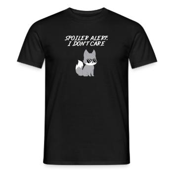 Wolf - Wölfe - Wolffan – Spoiler - Mir egal - Männer T-Shirt - Schwarz - Vorne - AI Model Male 178 light (178cm)