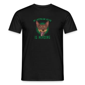 Kelpie australien - T-shirt homme - noir - Devant - AI Model Male 178 light (178cm)