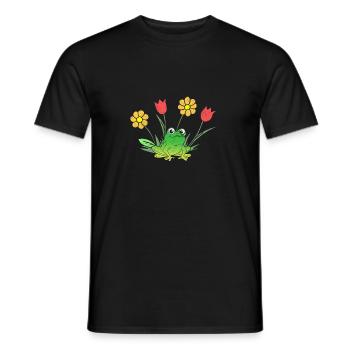 Une grenouille dans la brousse - T-shirt homme - noir - Devant - AI Model Male 178 light (178cm)