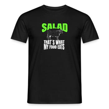 NOT Vegan - Anti Vegan Shirt for Meat and BBQ - Men's T-Shirt - black - Front - AI Model Male 178 light (178cm)