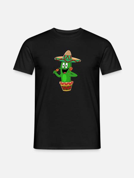 Fiesta Cactus Party Sombrero - Men's T-Shirt - black
