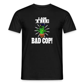 Bad Cop Kaktus Polizist Polizei - Männer T-Shirt - Schwarz - Vorne - AI Model Male 178 light (178cm)