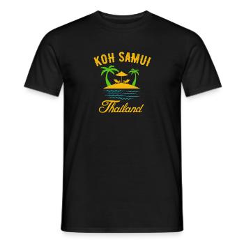 Koh Samui for Thailand vacationers - Men's T-Shirt - black - Front - AI Model Male 178 light (178cm)