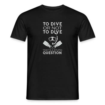 Dive or Not Dive Divers Diving Snorkeling - Men's T-Shirt - black - Front - AI Model Male 178 light (178cm)