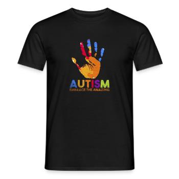 Autismus Geschenk Wohltätigkeit Aufmerksamkeit - Männer T-Shirt - Schwarz - Vorne - AI Model Male 178 light (178cm)