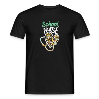 Nurse design, Medical graphic, Nurse Appreciation - Men's T-Shirt - black - Front - AI Model Male 178 light (178cm)