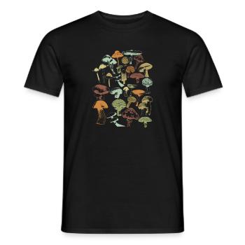 Mykologie Fungiphile Nahrungssuche Pilz Spaß Pilz - Männer T-Shirt - Schwarz - Vorne - AI Model Male 178 light (178cm)