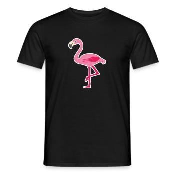 Flamingo rose - T-shirt homme - noir - Devant - AI Model Male 178 light (178cm)