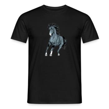 morgan Pferd Pferde fohlen reiten Geschenk - Männer T-Shirt - Schwarz - Vorne - AI Model Male 178 light (178cm)