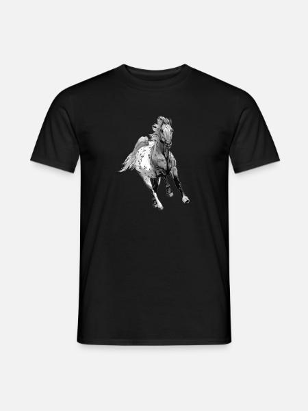 appaloosa cheval cheval cheval poulain - T-shirt homme - noir