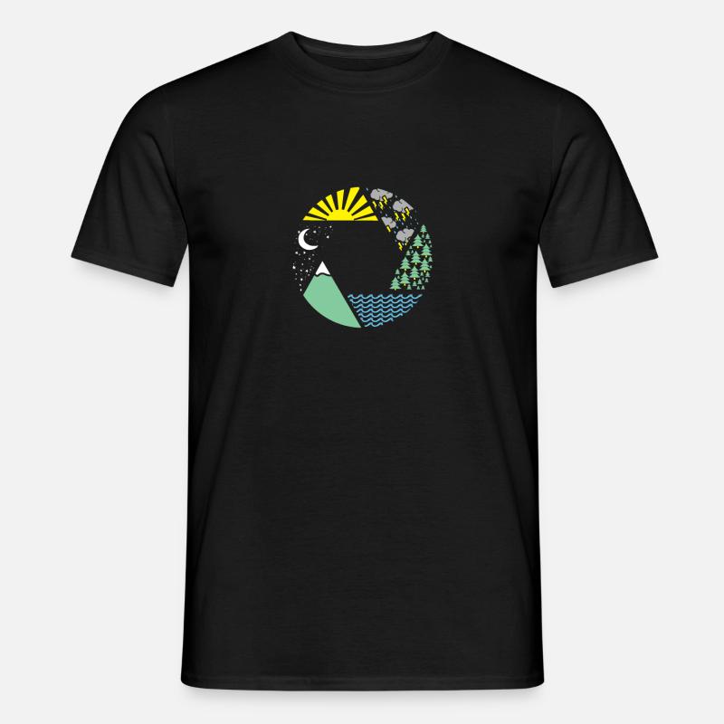 Blendenelemente Wetter Geschenk - Männer T-Shirt - Schwarz