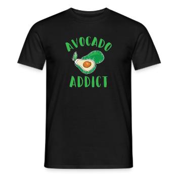 Avocado Addict - Männer T-Shirt - Schwarz - Vorne - AI Model Male 178 light (178cm)