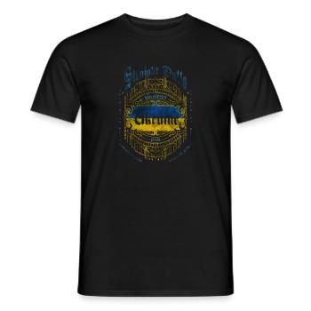 Ukraine - Männer T-Shirt - Schwarz - Vorne - AI Model Male 178 light (178cm)