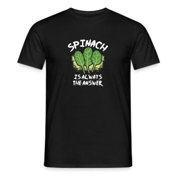 Les épinards sont toujours la réponse - T-shirt homme - noir - Devant - AI Model Male 178 light (178cm)