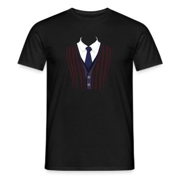Classy Fun Fake Tuxedo Suit graphic Nice Black - Men's T-Shirt - black - Front - AI Model Male 178 light (178cm)
