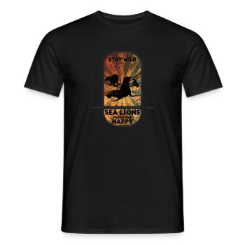 otarie - T-shirt homme - noir - Devant - AI Model Male 178 light (178cm)