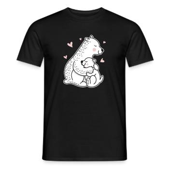 Polar Bear Having A Nap Gift product Cute Polar - Men's T-Shirt - black - Front - AI Model Male 178 light (178cm)