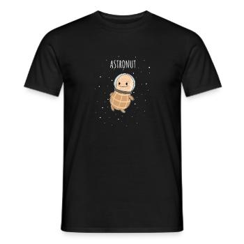 Astronaut peanut astronaut space - Men's T-Shirt - black - Front - AI Model Male 178 light (178cm)