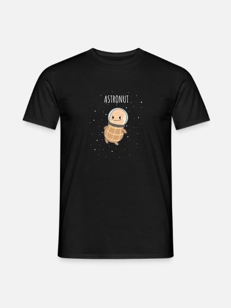 Astronaut peanut astronaut space - Men's T-Shirt - black