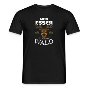 Jagd Jäger Jägersmann Jagdspruch Elch Geschenk - Männer T-Shirt - Schwarz - Vorne - AI Model Male 178 light (178cm)