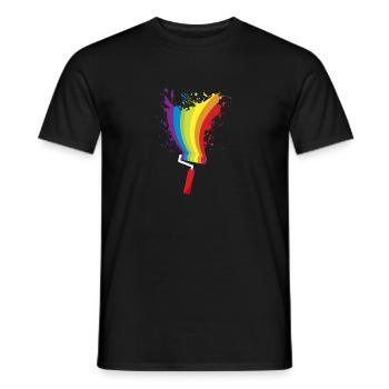 Paint roller Vivid Color - Men's T-Shirt - black - Front - AI Model Male 178 light (178cm)