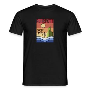 Ruhrpott Ruhrgebiet - Männer T-Shirt - Schwarz - Vorne - AI Model Male 178 light (178cm)