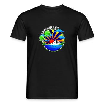 seychelles - T-shirt homme - noir - Devant - AI Model Male 178 light (178cm)