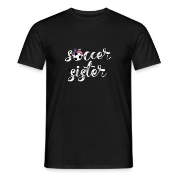 Cooles Soccer Sister Trikot für Sisters of US - Männer T-Shirt - Schwarz - Vorne - AI Model Male 178 light (178cm)