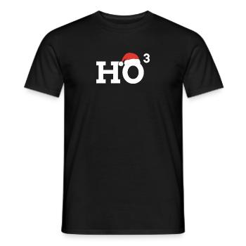 Ho Ho Ho Cubic Ho Ho 3 Holiday Season and - Men's T-Shirt - black - Front - AI Model Male 178 light (178cm)