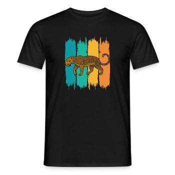 leopard - Men's T-Shirt - black - Front - AI Model Male 178 light (178cm)