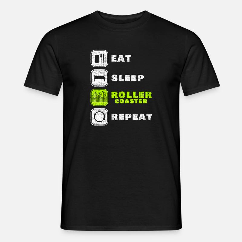 Achterbahn - Männer T-Shirt - Schwarz