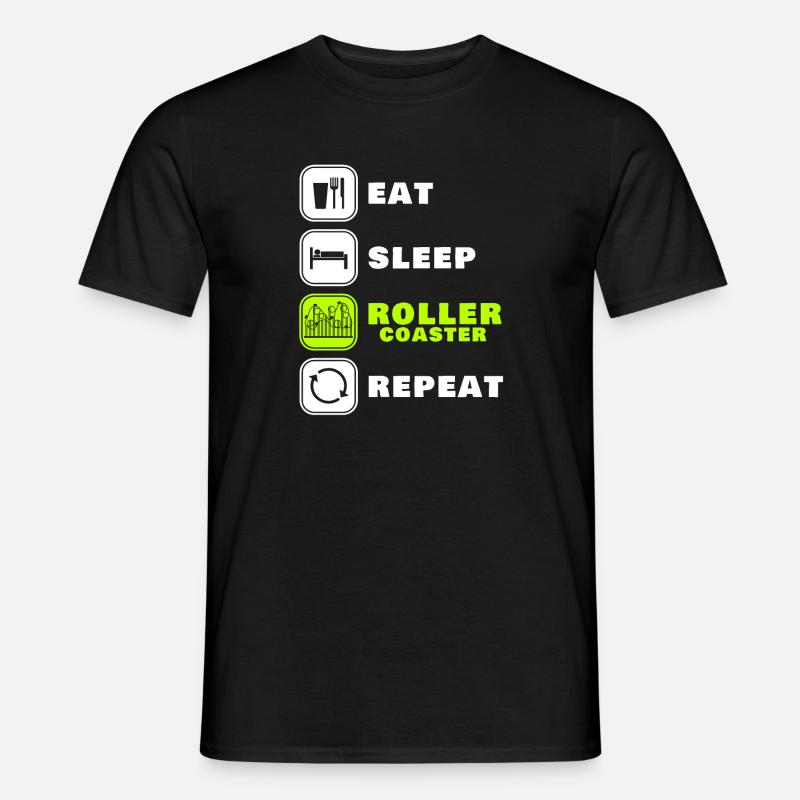 Achterbahn - Männer T-Shirt - Schwarz