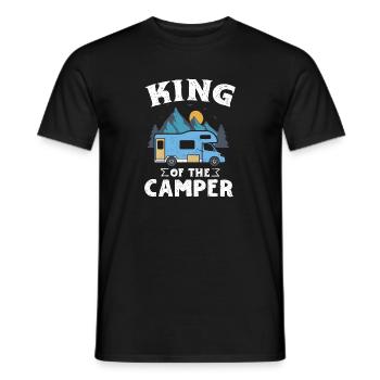 RV Fan King Camper Gift Design Idea for RV Camper - Men's T-Shirt - black - Front - AI Model Male 178 light (178cm)