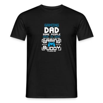 Gamer Gaming Dad Papa Freund Logo - Männer T-Shirt - Schwarz - Vorne - AI Model Male 178 light (178cm)