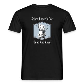 Schrödingers Katze tot und lebendig Hemd Katzenliebhaber F - Männer T-Shirt - Schwarz - Vorne - AI Model Male 178 light (178cm)