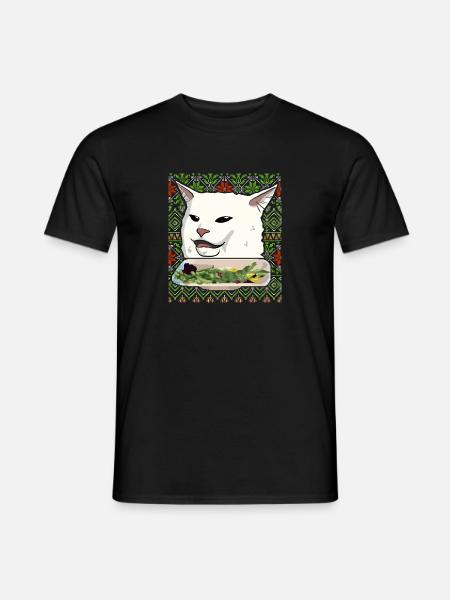 Katzen Meme Ugly Christmas Sweater Geschenk - Mænd T-shirt - sort