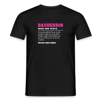Bauherrin Hausbau Bauen Haus Geschenk - Männer T-Shirt - Schwarz - Vorne - AI Model Male 178 light (178cm)