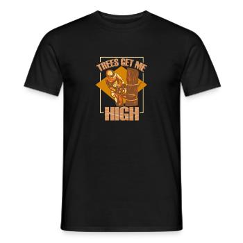 Arborist Tree Surgeon Lumberjack chainsaw poison - Men's T-Shirt - black - Front - AI Model Male 178 light (178cm)