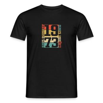 Awesome since 1973, Legend since 1973 - Männer T-Shirt - Schwarz - Vorne - AI Model Male 178 light (178cm)