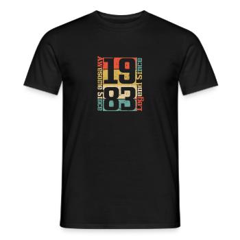 Awesome since 1983, Legend since 1983 - Männer T-Shirt - Schwarz - Vorne - AI Model Male 178 light (178cm)