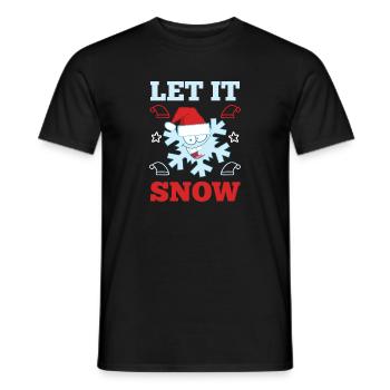Cool Let It Snow Design flocon de neige de Noël - T-shirt homme - noir - Devant - AI Model Male 178 light (178cm)