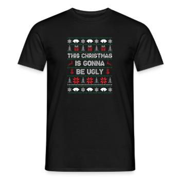 This Christmas is gonna be ugly, lustiges Geschenk - Männer T-Shirt - Schwarz - Vorne - AI Model Male 178 light (178cm)