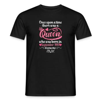 Birthday September 1981 - Men's T-Shirt - black - Front - AI Model Male 178 light (178cm)