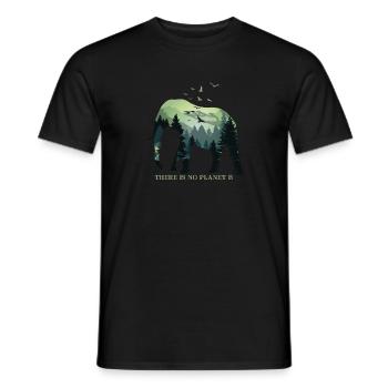There is no Planet B - Umweltschutz Klimaschutz - Männer T-Shirt - Schwarz - Vorne - AI Model Male 178 light (178cm)
