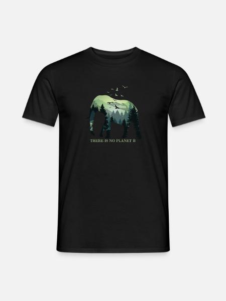 There is no Planet B - Umweltschutz Klimaschutz - Männer T-Shirt - Schwarz