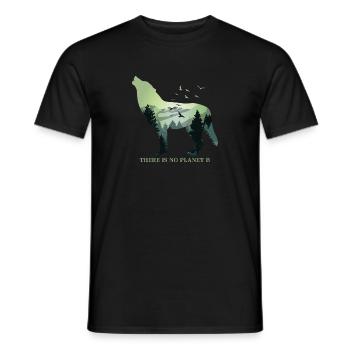 There is no Planet B - Environmental Protection Climate Protection - Men's T-Shirt - black - Front - AI Model Male 178 light (178cm)