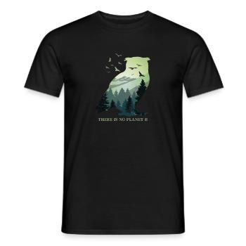 There is no Planet B - Umweltschutz Klimaschutz - Männer T-Shirt - Schwarz - Vorne - AI Model Male 178 light (178cm)